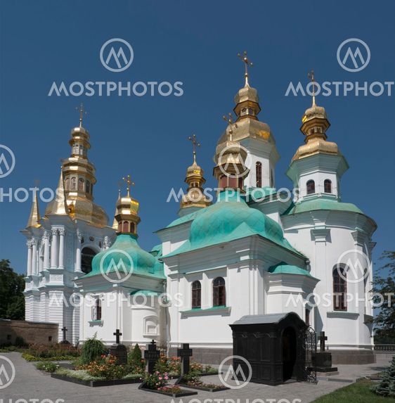 Church and belltower in Kiev-Pechersk Lavra (Far Caves)