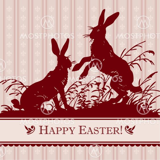 antique easter card (vector)