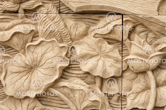flower carving decorated