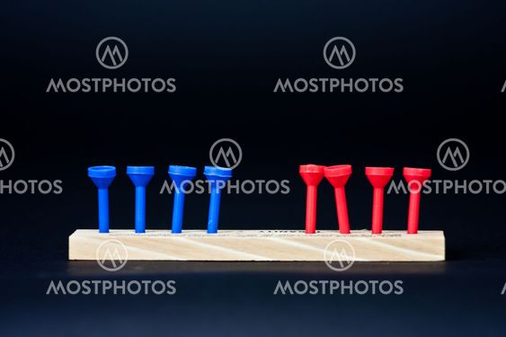Blue and red Golf Tees