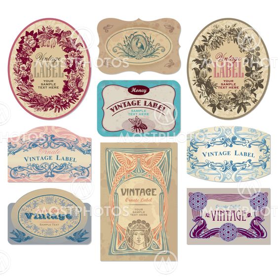 vintage labels set (vector)