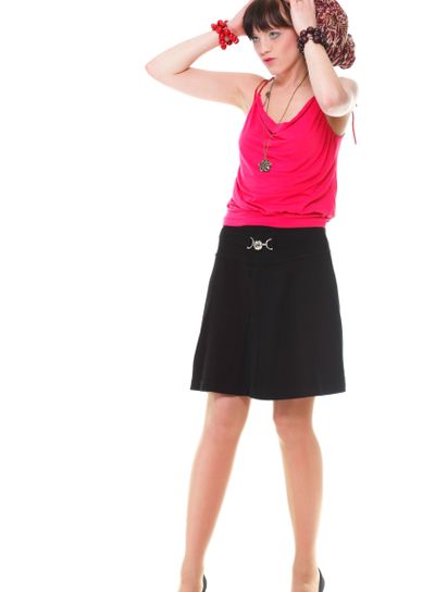 Full length woman in a turban isolated