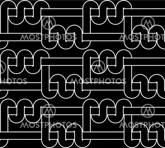 Design seamless monochrome waving pattern