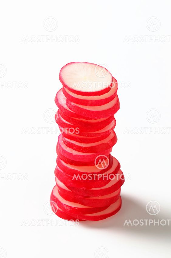 Thinly sliced radish