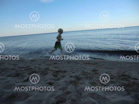 Playing by the sea