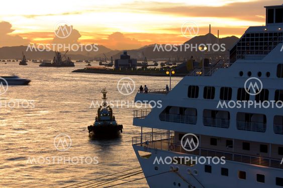 Photo of Cruise Ship at sunset