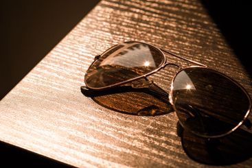 Vintage sunglasses close up