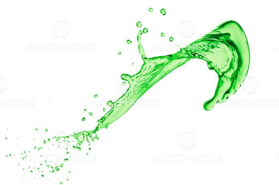 green liquid splash