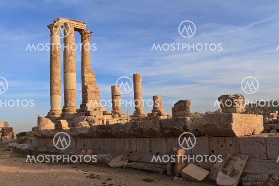 Temple of Hercules in Amman Citadel, Al-Qasr site, Jordan
