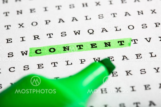 Text marker on word puzzle - Newsletter