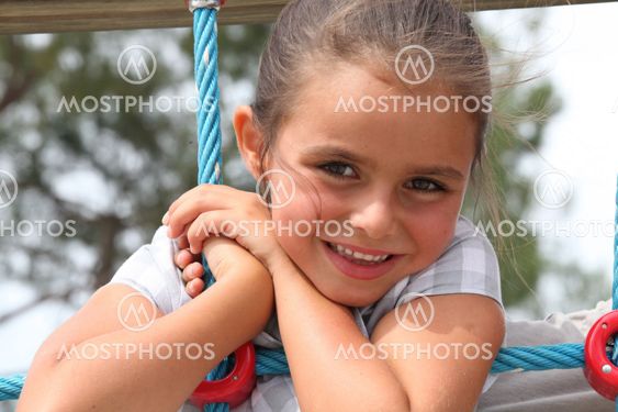 Girl playing in the park