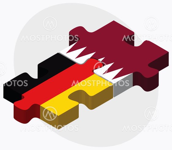 Germany and Qatar Flags