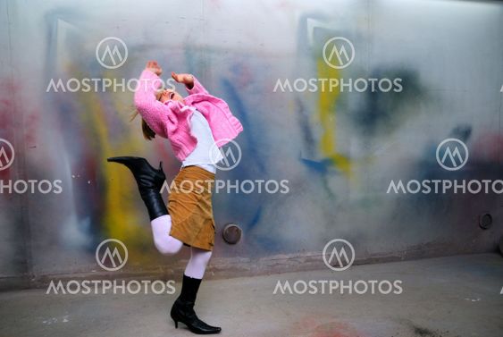Cute little girl having fun