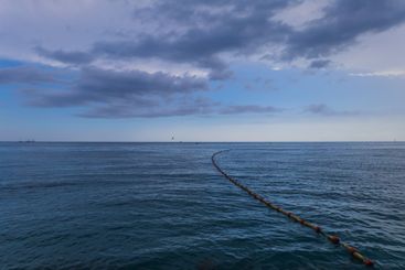 Seaside landscape in the Kalithea area of ​​Rhodes Greece