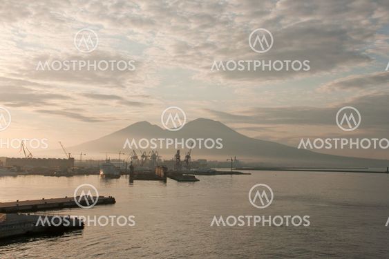view of the bay of Naples, Italy
