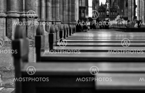 Interior of Saint Vitus's Cathedral in Prague