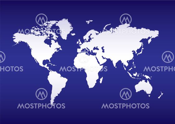 world map blue ocean