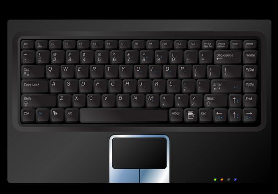 Vektor notebook tastatur