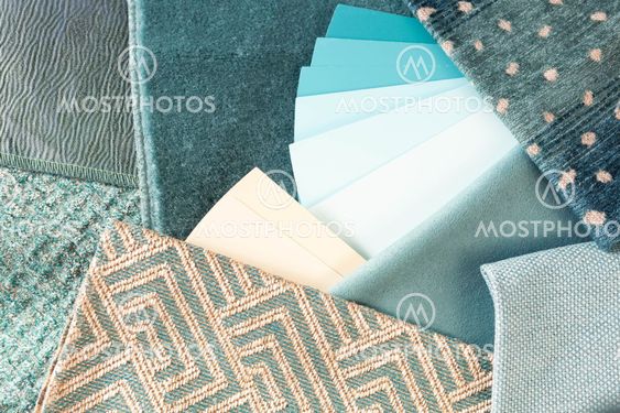 Teal interior decoration plan