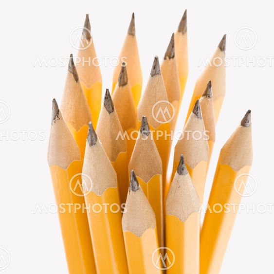 Group of sharp pencils.
