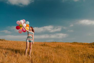 Happy day with ballons