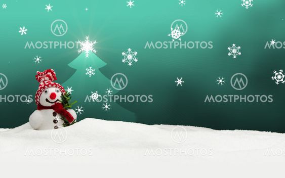 snowman Merry Christmas turquoise