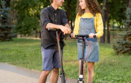 cute couple riding scooter together 5