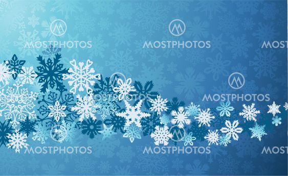 Jul blå snöflingor bakgrund