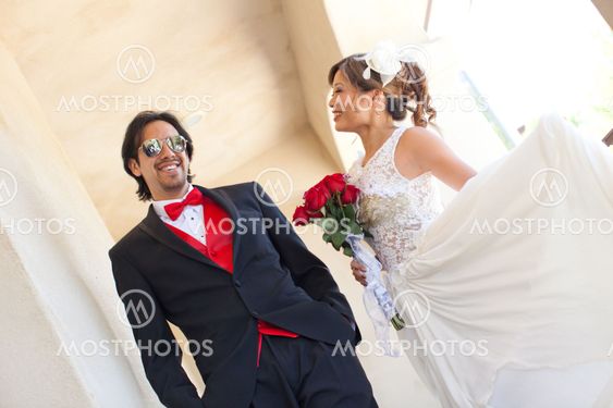 Beautiful happy Bride and Groom