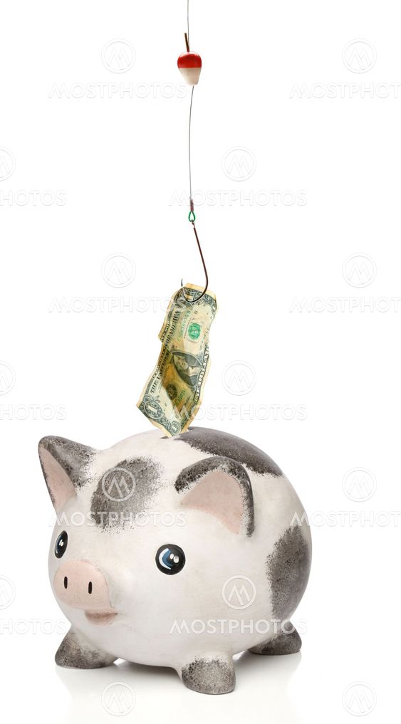 Stealing money from a piggy bank