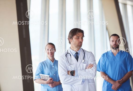 group of medical staff at hospital