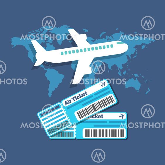 Traveling, Ticket booking concept. Flat design stylish.