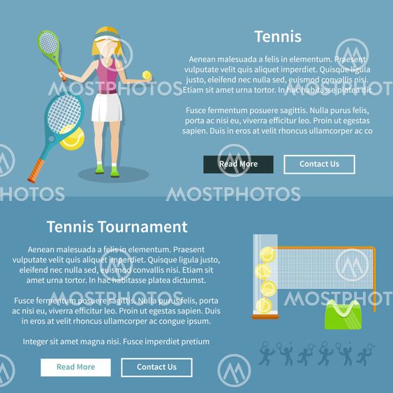 Tennis and tournament web interface page