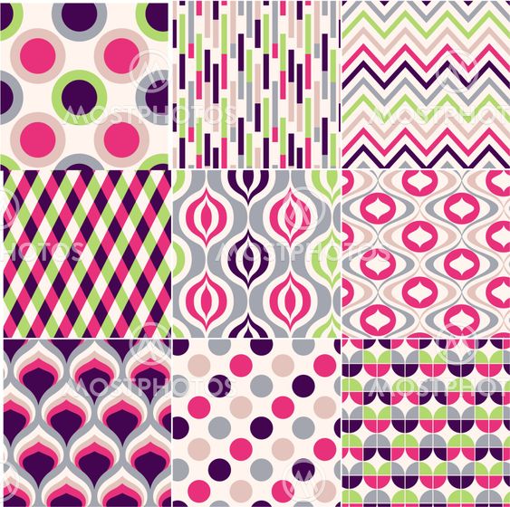 seamless retro pattern print
