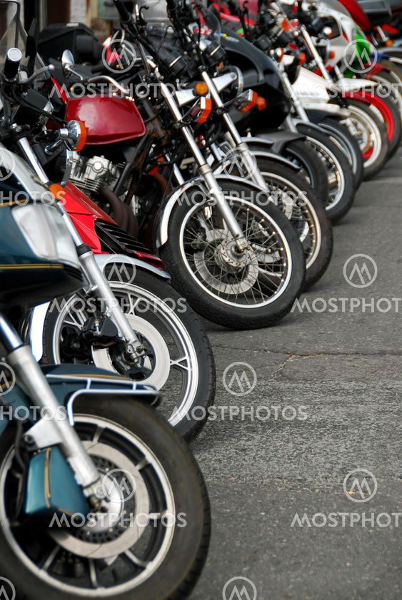 Row of motobikes
