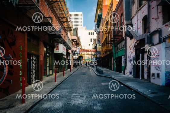 Street in Chinatown, San Francisco, California.