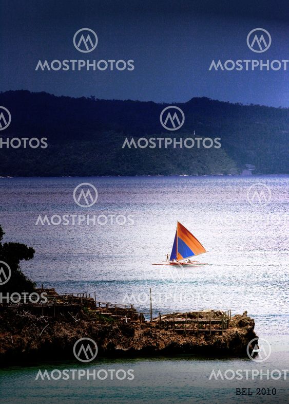 Boat in Boracay Island