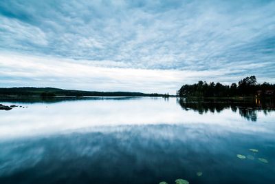 Beautiful Swedish Lake Landscape at Dusk