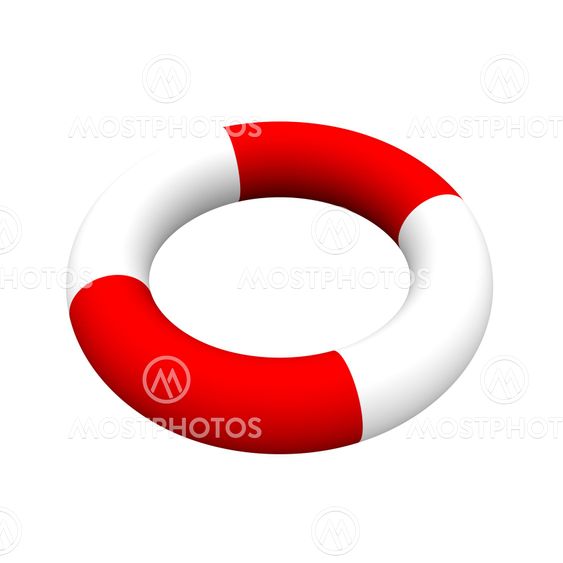 Life ring isolated on white