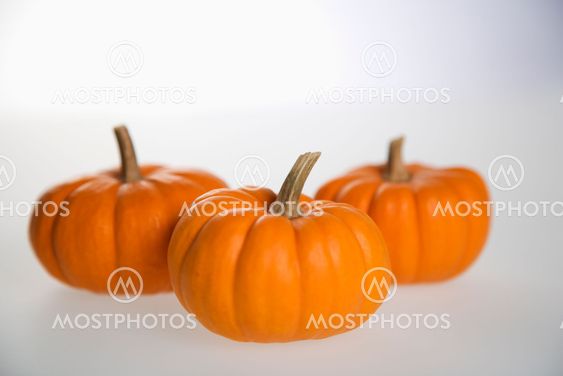 Three pumpkins.