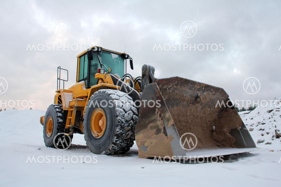 Wheel Loader at Winter Sand Pit
