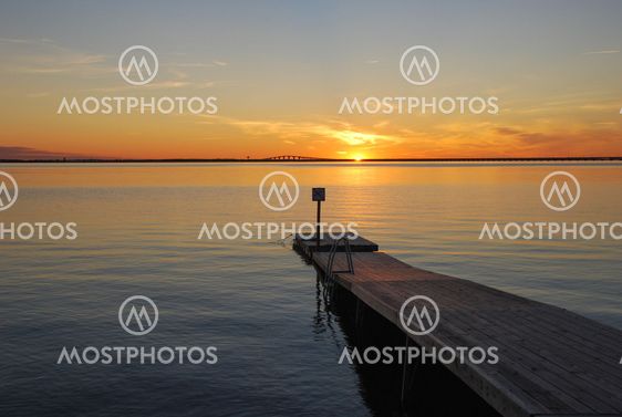 Bath pier at sundown