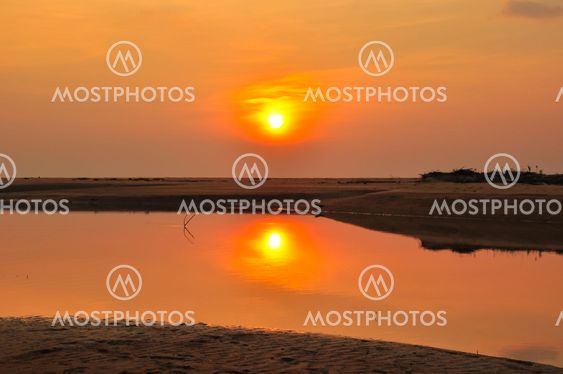 Sunset and the beach