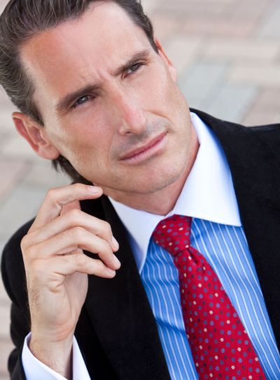 Outdoor Portrait of Handsome Middle Aged Man or Businessman