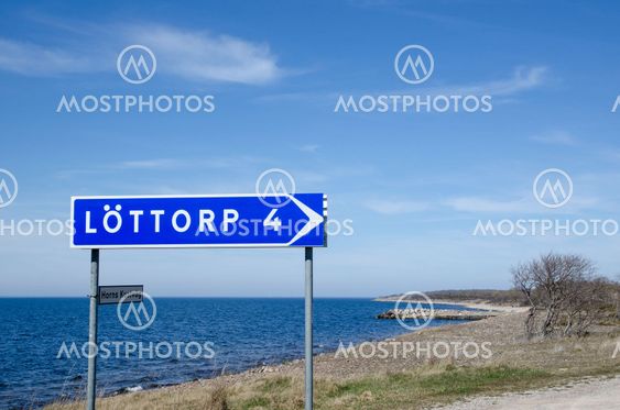 Vägvisning till Löttorp på Öland
