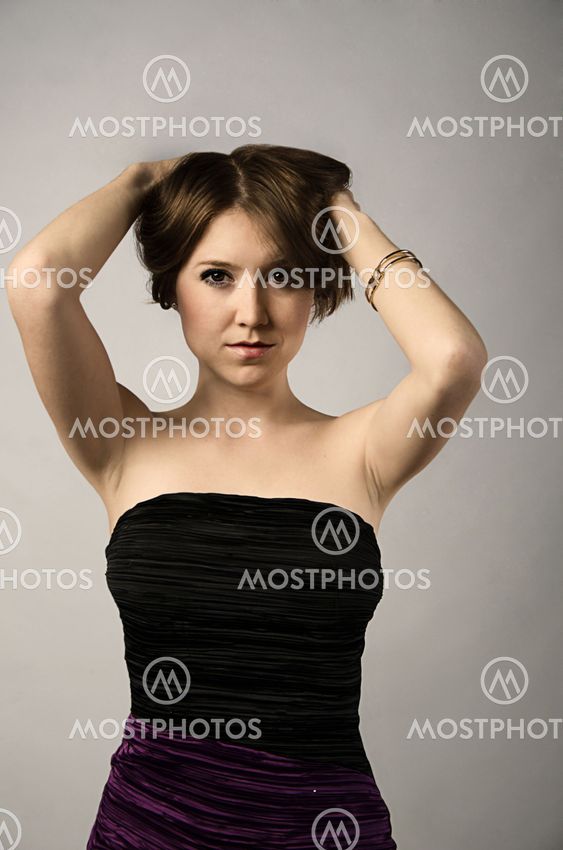 Woman in evening dress