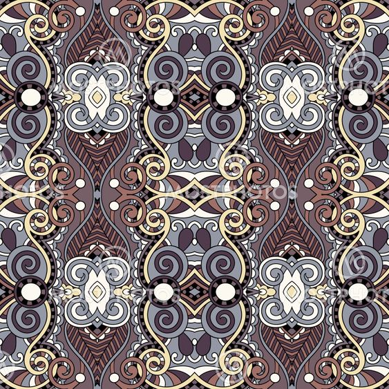 geometry vintage floral seamless pattern