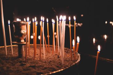 Greek Orthodox Christian Easter ceremony procession,...