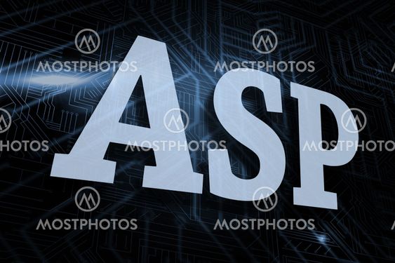 Asp against futuristic black and blue background