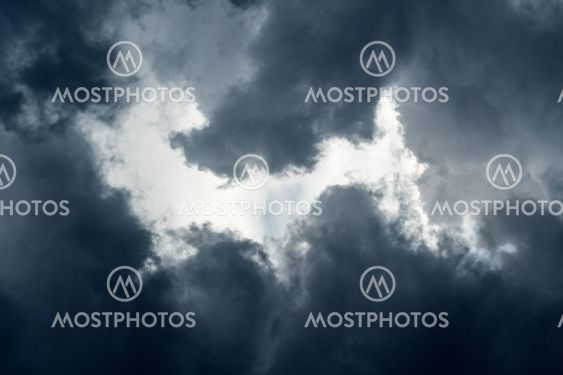A close up abstract photograph of dramatic, dark, stormy...
